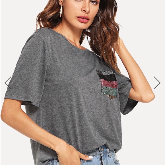 🦋women’s Sequin T 1 Left (S) - Picture 4 of 4